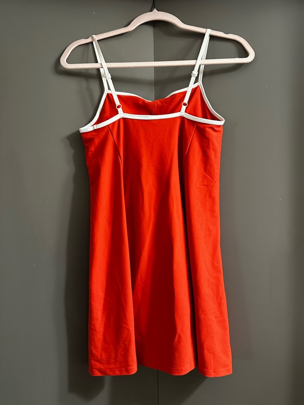 Old Navy Red Mini Slip Dress with White Trim - Picture 3 of 6